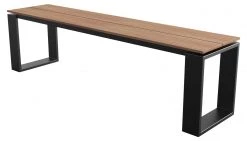 Ebuy24 Martin Gartenbank Schwarz - Martin Gartenbank Schwarz und Teak Dekor.