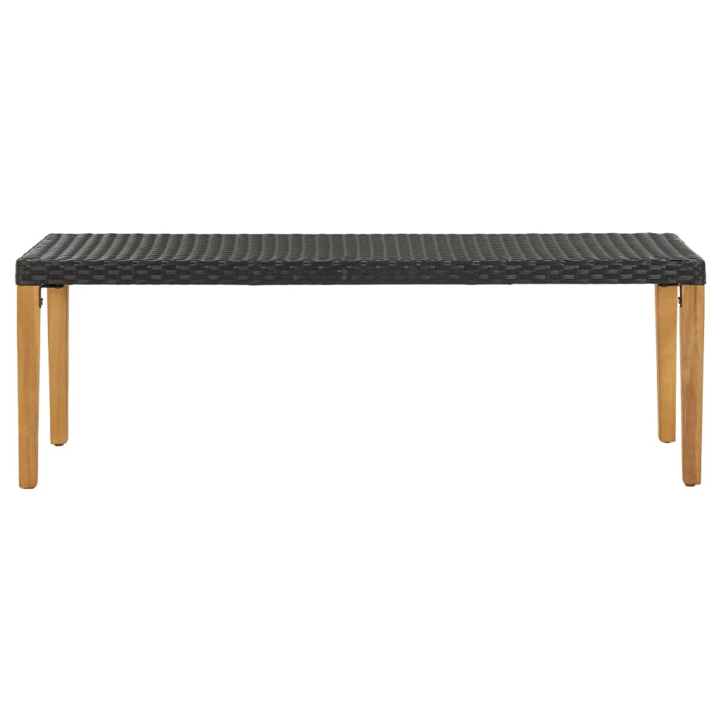 VidaXL Gartenbank 80 cm Poly Rattan - vidaXL Gartenbank 80 cm Poly Rattan Schwarz 2 VidaXL Gartenbank 80 cm Poly Rattan - vidaXL Gartenbank 80 cm Poly Rattan Schwarz – Bild 2