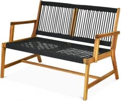 Costway Gartenbank Holz 2 Sitzer