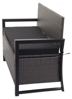 Poly-Rattan 2er Sitzbank HWC-F39 - Grau - Schwarz - Breite: 117 cm -Gartenbänke Verkäufe d67c56a7c672422bb71168b272af17cb.cropped 249 14 971 1339.processed
