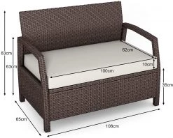 Costway Rattansofa 2 Sitzer 11 Costway Rattansofa 2 Sitzer -Gartenbänke Verkäufe e7204bb4b7474fc8b88f9d7982fcba5c