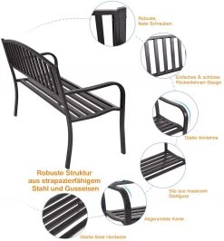 Costway Gartenbank mit Rückenlehnen -Gartenbänke Verkäufe eb644a59529f4d0896e9c72f68471d85
