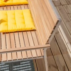 Studio Copenhagen Gartenbank Teakline Exklusiv - Breite: 114 cm -Gartenbänke Verkäufe essgruppe teakline exklusiv xxvi teak massiv edelstahl 4562028 1