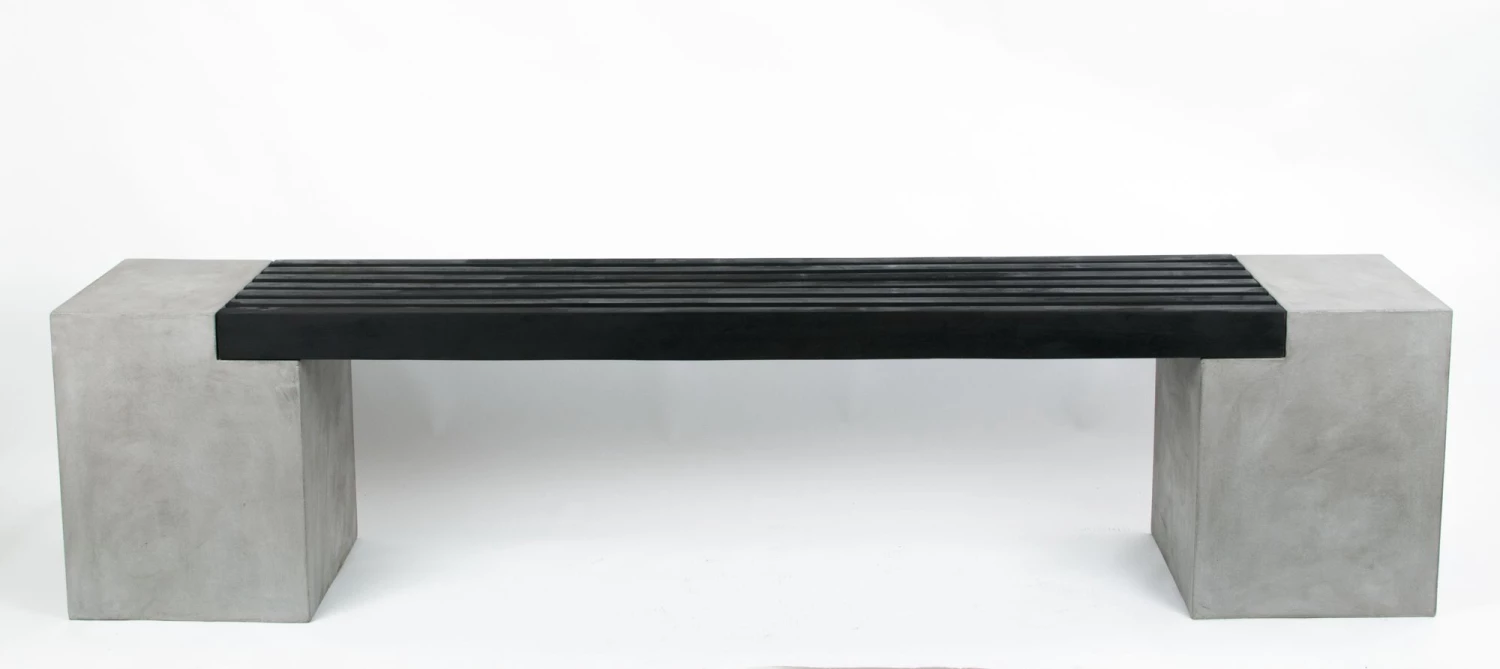 Matodi Novum Gartenbank Akazie schwarz 200 cm 1 Matodi Novum Gartenbank Akazie schwarz 200 cm