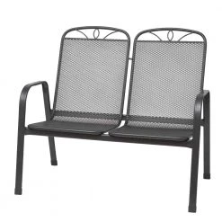 Siena Garden Gartenbank Elda Plus (2-Sitzer) - Stahl - Eisengrau