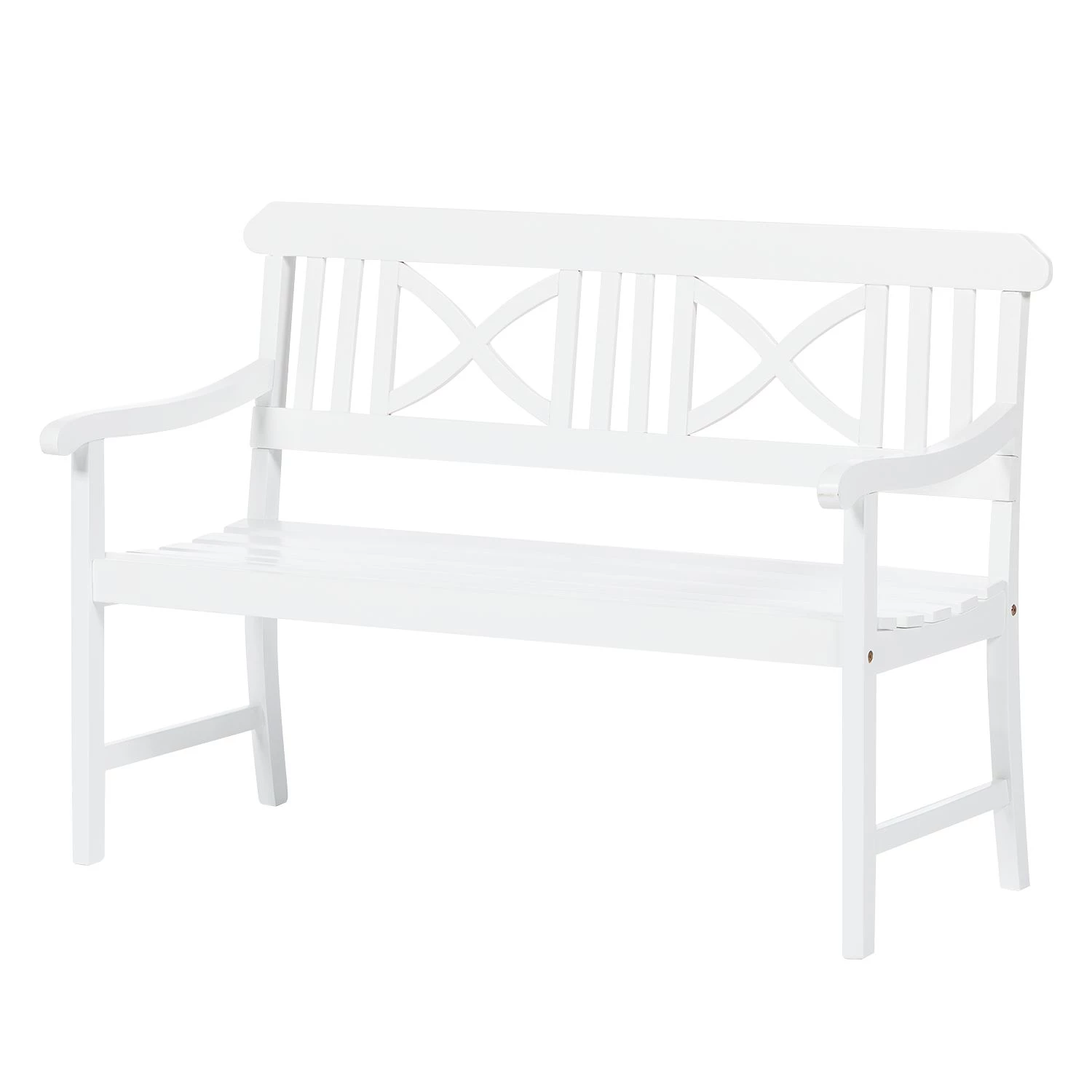 Jardi Gartenbank Eternal - Akazie massiv - Weiß - Breite: 128 cm 1 Jardi Gartenbank Eternal - Akazie massiv - Weiß - Breite: 128 cm