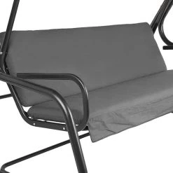 H.g. Hollywoodschaukel Parma - Webstoff / Stahl - Anthrazit / Grau -Gartenbänke Verkäufe hollywoodschaukel parma mischgewebe stahl anthrazit grau 4420744