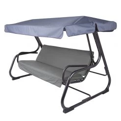 H.g. Hollywoodschaukel Parma - Webstoff / Stahl - Anthrazit / Grau
