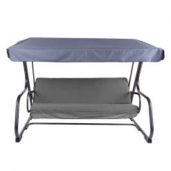 H.g. Hollywoodschaukel Parma - Webstoff / Stahl - Anthrazit / Grau -Gartenbänke Verkäufe hollywoodschaukel parma mischgewebe stahl anthrazit grau 4420752