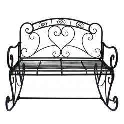 Garden Pleasure Gartenbank Dares - Stahl - Schwarz