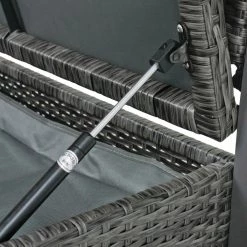 Garden Pleasure Gartenbank Ferrara - Grau -Gartenbänke Verkäufe truhenbank ferrara polyrattan grau 4517744